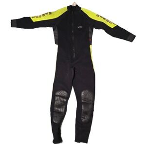 NRS Titanium Rescue  Mens XXXL Black Yellow Front Zip Full Body Duel Zip Wetsuit